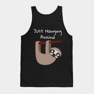 Just hanging Around Sloth Design Tank Top